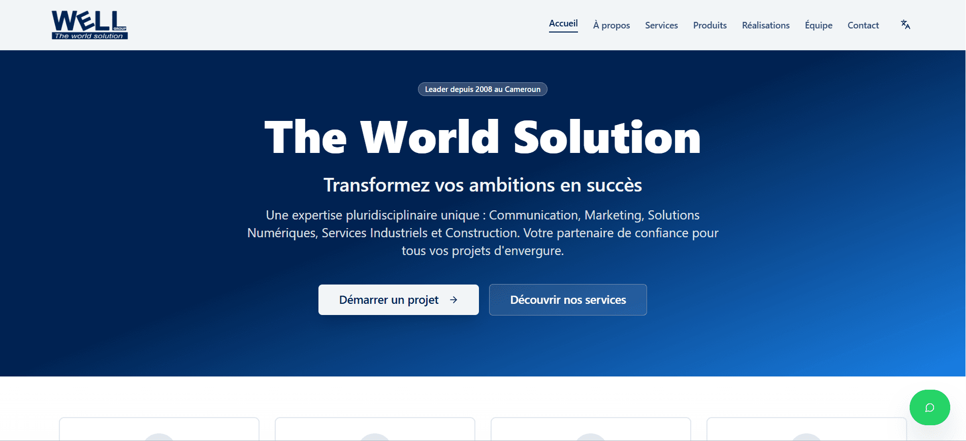 Well Group SARL : Site Corporate